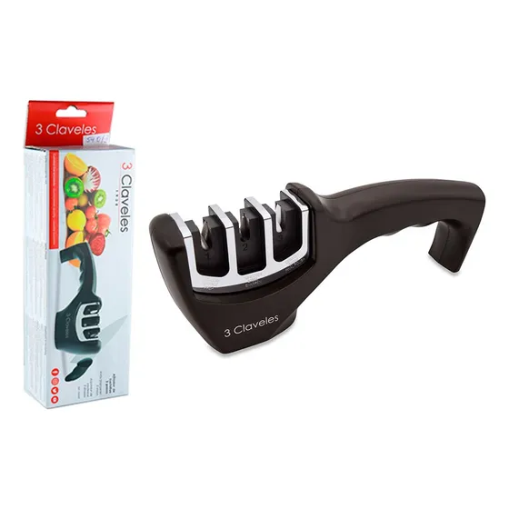 Afilador Cuchillos 3 Pasos 3 Claveles