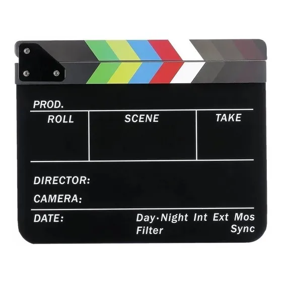 Claqueta Para Producciones De Videos Acrilica 