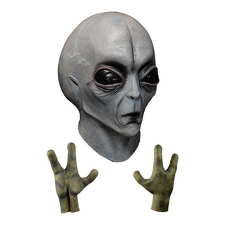 Máscara Y Manos Látex Aliens Halloween Extraterrestre Máscara Y Manos Látex Aliens Halloween Extraterrestre