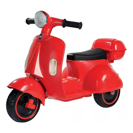 Mini Moto Elétrica Infantil 6v Scooter Vermelha Baú Unitoys Cor Vermelho Voltagem Do Carregador 110v/220v