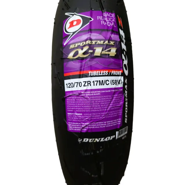 Llanta Alpha 14 Dunlop | 120/70zr-17 | Para Competencia