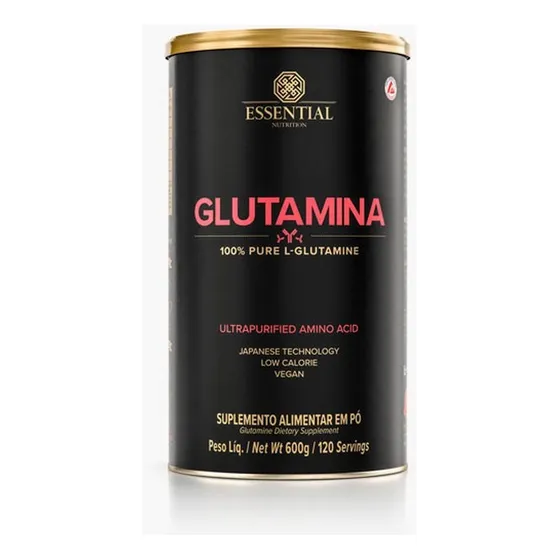 Glutamina 600g - Essential Nutrition 100% Pure Sabor Sem Sabor