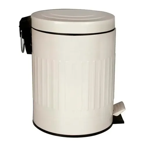 Lixeira Em Inox C/pedal E Tampa Com Amortecedor Descida 5 L Cor