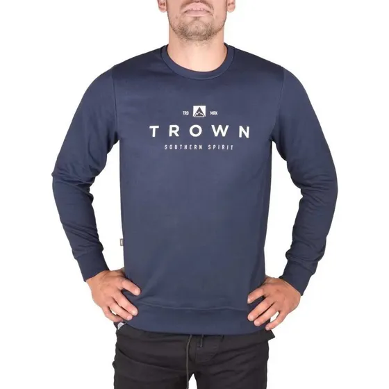 Trown Buzo Lifestyle Hombre Crew Trade Mark Azul Blw