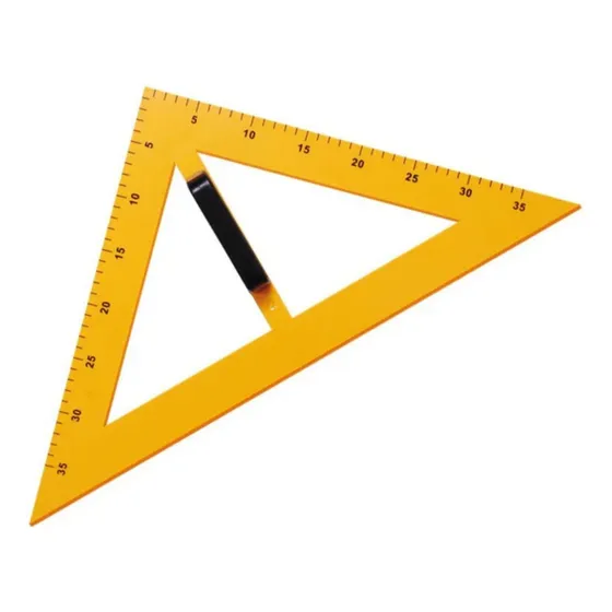 Escuadra Plastica 45° De 40cm Neolite De Color Amarillo