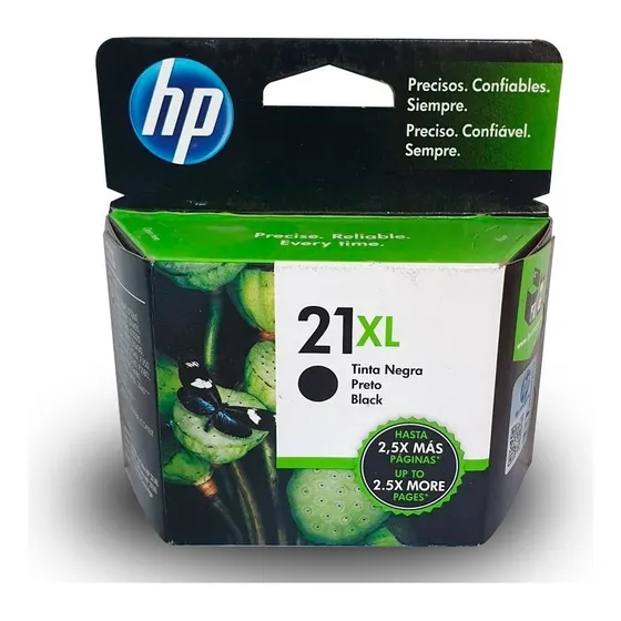 Cartucho de tinta preto de alto rendimento Hp 21xl C9351cl