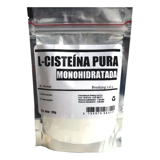 L- Cisteina Pura Amino Libre - Pure L-cysteine 100g 