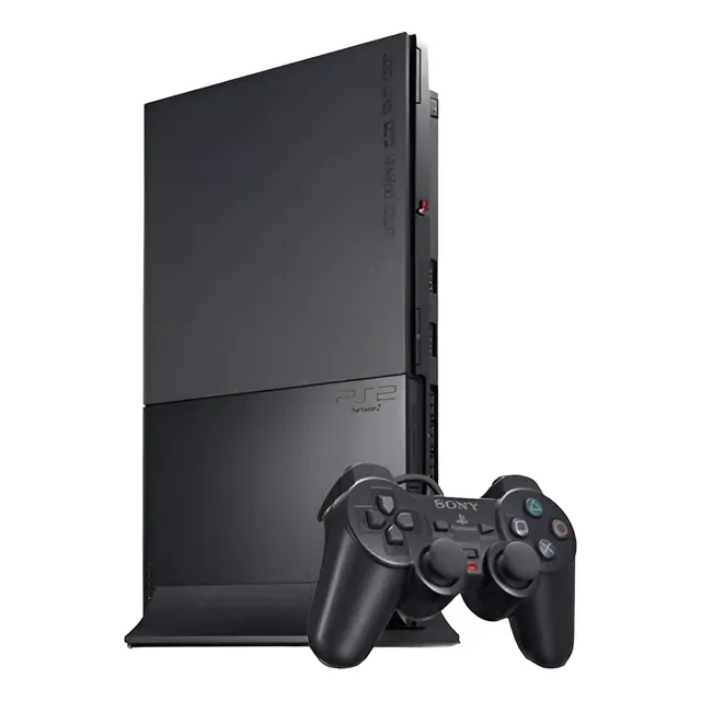 Ps2 Slim Con 5 Discos Con Memoria Card Y Caja De Regalo !!