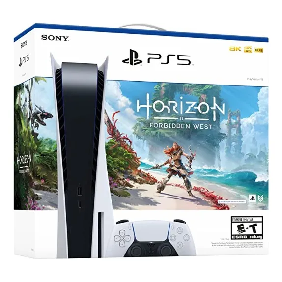Consola Ps5 - Paquete Horizon Forbidden West Y 5 Juegos