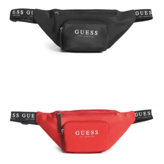 Riñonera Guess Factory Logo Tape Rojo