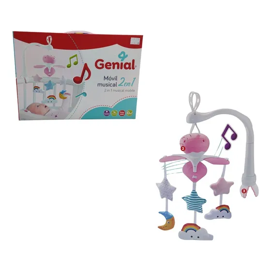Movil Musical Para Cuna 2 En 1 Genial       