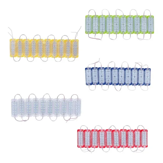 10 Modulos 12 Led Ovalado Multiusos Doble Grande Universal