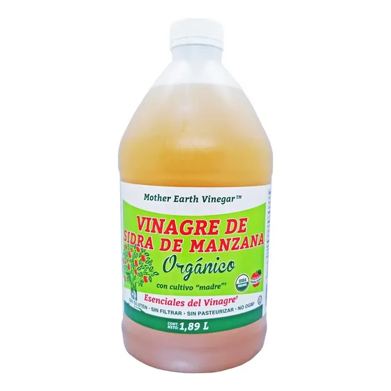 Vinagre De Sidra De Manzana Organico Con Cultivo Madre Mother Earth Vinegar 1.89 L