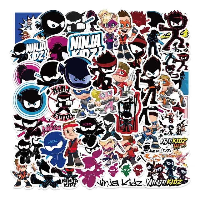50 Stickers De Ninja Kidz - Etiquetas Autoadhesivas