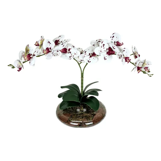 Arranjo Centro Mesa Planta Orquidea Artificial Decorativo 