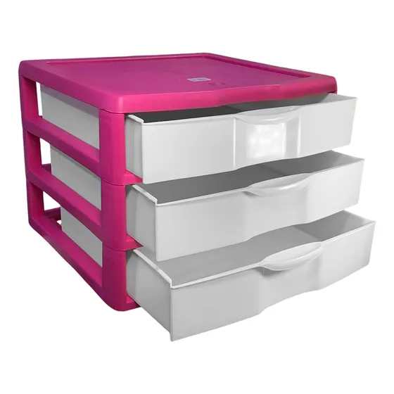 Gavetero, Organizador  Plástico Mini Premium 3 Gavetas 