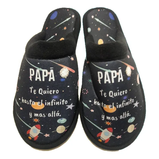 2 Pares Pantuflas Con Polar Personalizadas Día Del Padre