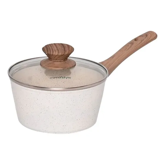 Panela Ceramica Aluminio Antiaderente Indução 16cm Com Tampa