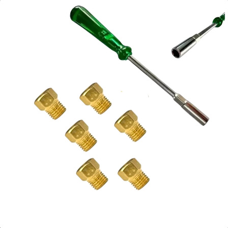 Kit 5 Bicos Injetores Converter P Gás Botijão + Chave Canhão Kit 5 Bicos Injetores Converter P Gás Botijão + Chave Canhão