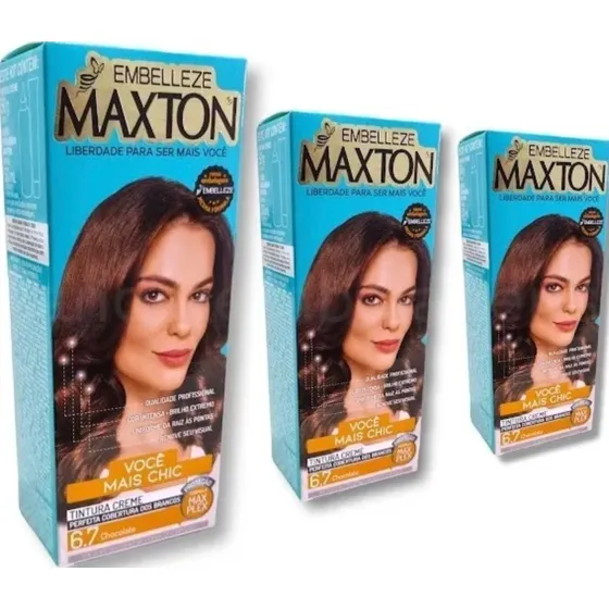 Tinta De Cabelo Maxton Embelleze 6.7 Chocolate - 3 Unidades