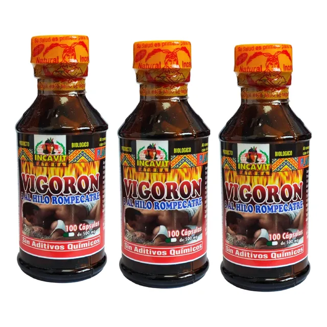 Vigoron 3 Al Hilo Rompe Catre Suplementos Alimenticio Pack2