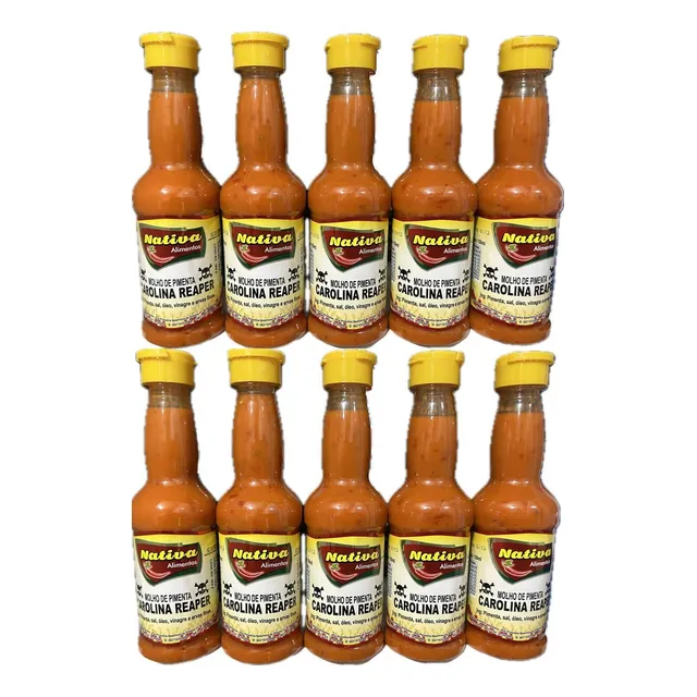Kit Pimenta Carolina Reaper  10 Frascos A Mais Forte Do Mund