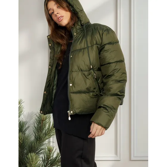 Campera Mujer Inflable Abrigo Capucha Temporada Invierno