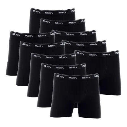 Kit 10 Cuecas Boxer Algodão Mash Box Cotton Masculina