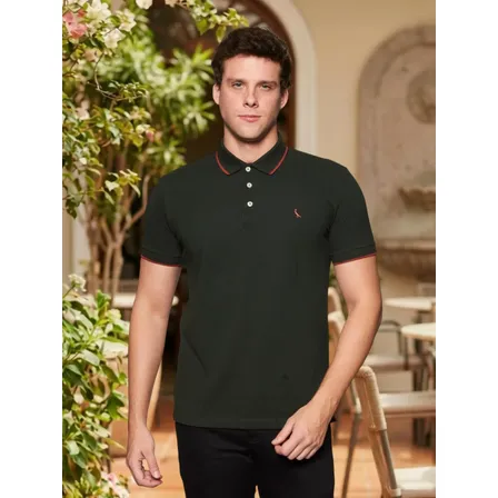 Polo Enxuto Friso Único Rsv Reserva Verde Floresta Lisa G