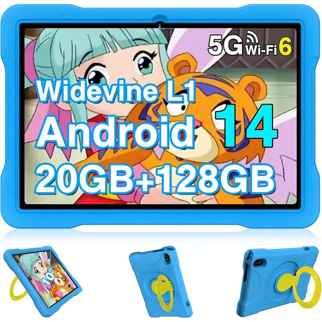 Newest Tablet Ujj U8 Android 14 10.1 128gb Color Azul 20gb De Memoria Ram 1tb Ampliable, Tablets Android Con Wifi 6, Octa-core, Control Parental, Bt5.0, Funda Super Protective Antichoque Eva 360°