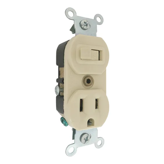 200 Apagadores Con Contacto Aterrizado 125v 15 A Mayoreo Color Marfil