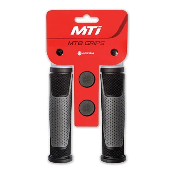 Puños Grip Mtb Mti Goma 130mm Bicicleta Color Negro/gris