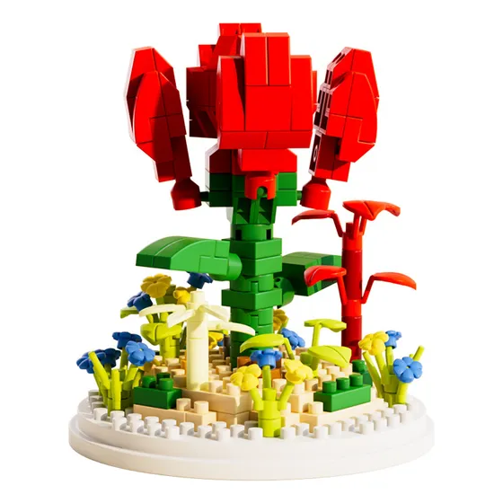 Ramo Compatible Lego Rosa Doble En Bolsa (colombia)