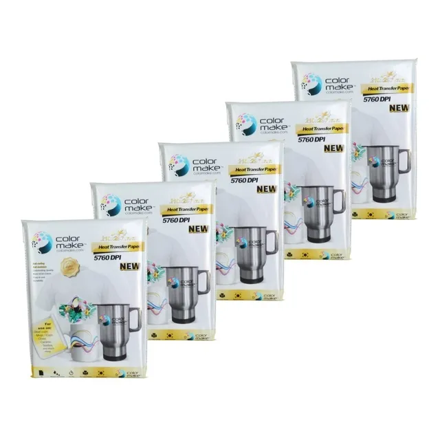 ColorMake A4 sublimación de 500 hojas de 110g blanco de 500 unidades por pack
