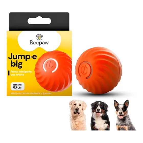 Pelota Interactiva Juguete Beepaw Perros Medianos Grandes Color Naranja