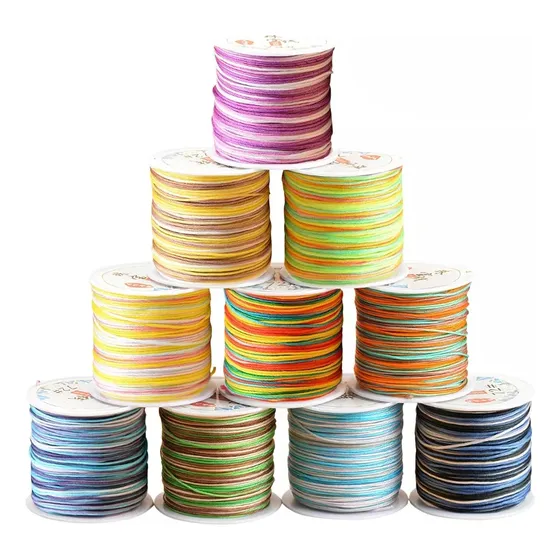 9pz Rollos-hilo Chino 0.8mm Pulsera Bisutería Joyería,540m