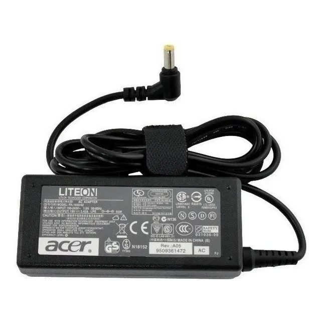 Cargador de portátil Acer 19v 3.42a 65W, voltaje de entrada de 100 a 240 V