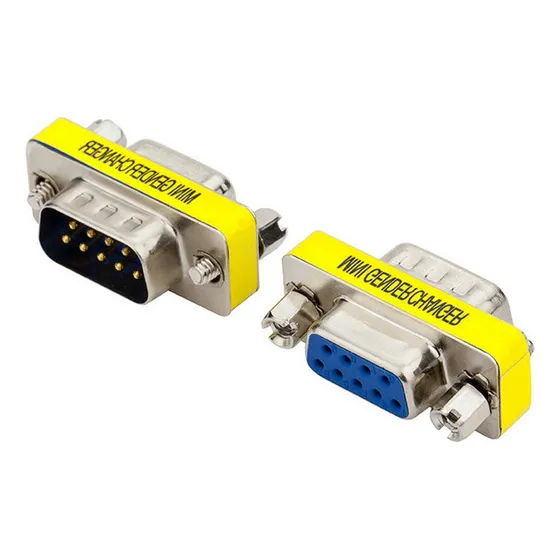 Adaptador Db9 Db9 Macho A Hembra Puerto Serie A Orificio Vga