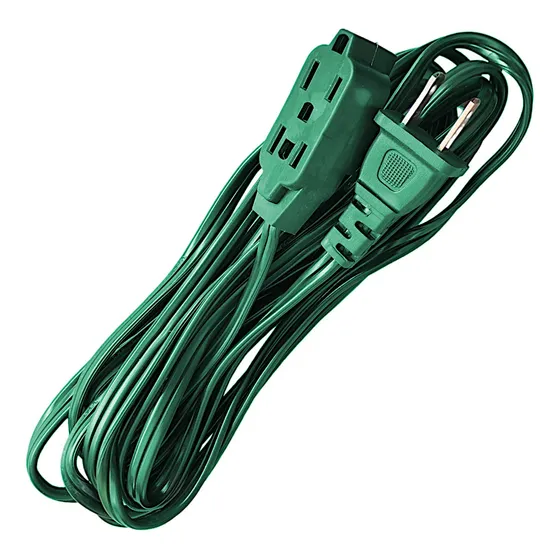 Extensión Verde 2 Metros Con Clavija Recta Techtools
