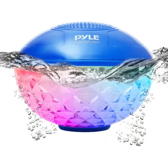 Pyle Altavoz Flotante Con Luces Bluetooth Impermeable