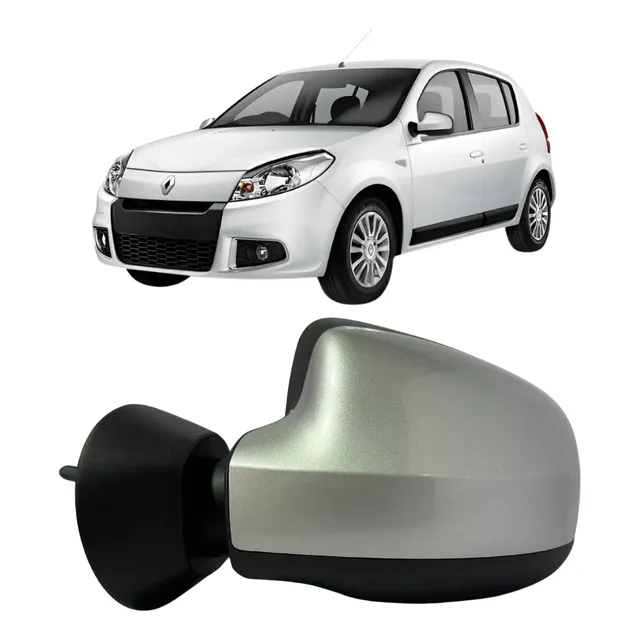 Retrovisor Renault Sandero Original 2013 Prata Esquerdo