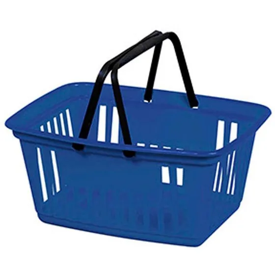 Cesta De Grande 21,4l Alça Plástica 8101 Plasnew Cor Azul