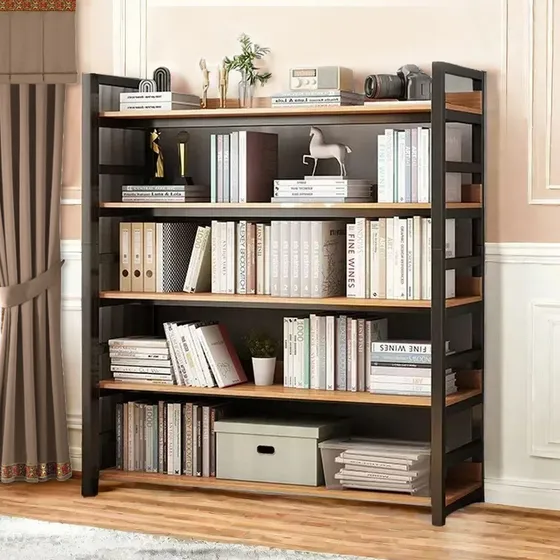 Estantería De Madera Minimalista Moderna Con 5 Nivele Repisa