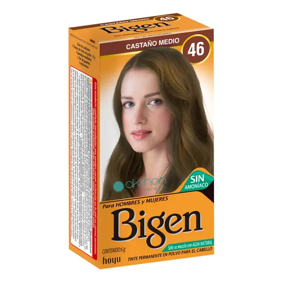 Kit Tinte Bigen  Tinte para cabello tono 46 castaño medio para cabello