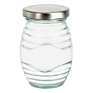 6 Frascos De Vidrio Tarrito C/t Color Plata 190ml 6 Frascos De Vidrio Tarrito C/t Color Plata 190ml