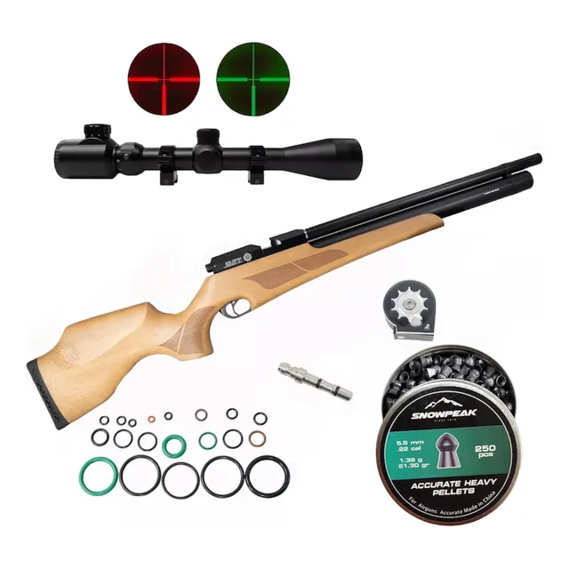 Rifle Pcp Aztk Triceratops 5.5 + Mira Iluminada + Diabolos