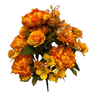 Ramo Artificial Grande De Peonias, Rosa Y Gerberas Naranja Ramo Artificial Grande De Peonias, Rosa Y Gerberas Naranja