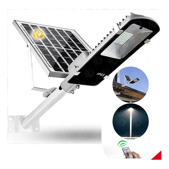Lampara Led Solar Alumbrado Público 100w Control + Soporte