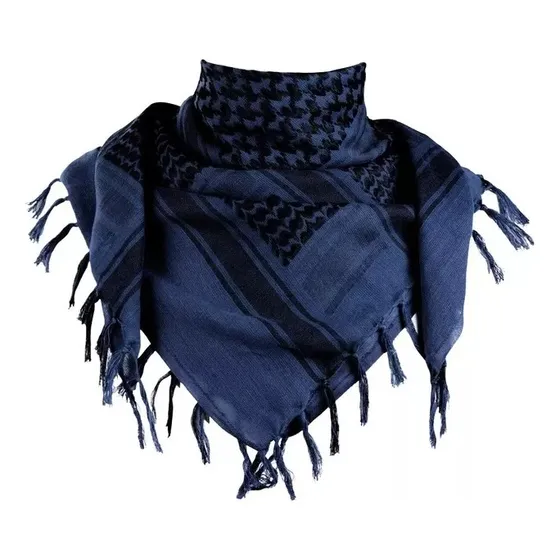 Shemagh Pañuelo Tactico Militar Bufanda Airsoft Paintball Azul Oscuro Palestina Estandar