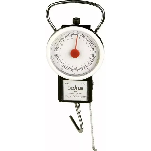 Mini Balanza Pilon Colgante 22kg Gancho Romana Con Metro